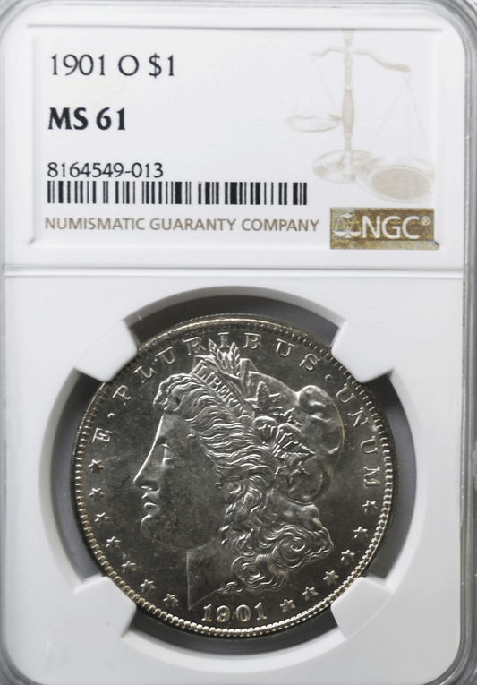 1901 O $1 Morgan Silver Dollar MS61 NGC New Orleans Uncirculated