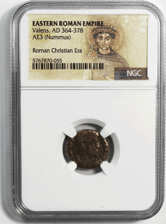 Ancient Eastern Roman Empire Valens AD 364-378 AE3 (Nummus) NGC Ancients