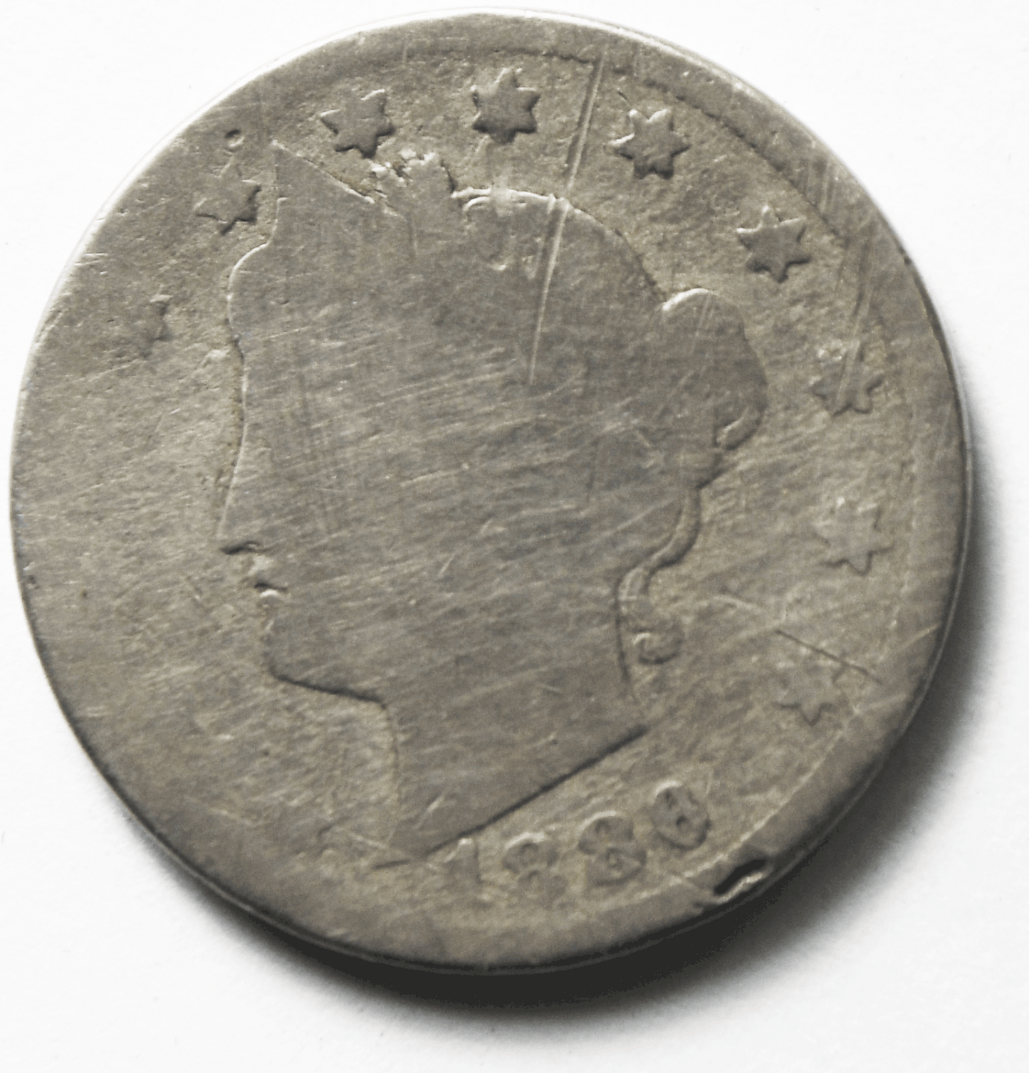 1886 5c V Liberty Nickel Five Cents Rare US Philadelphia