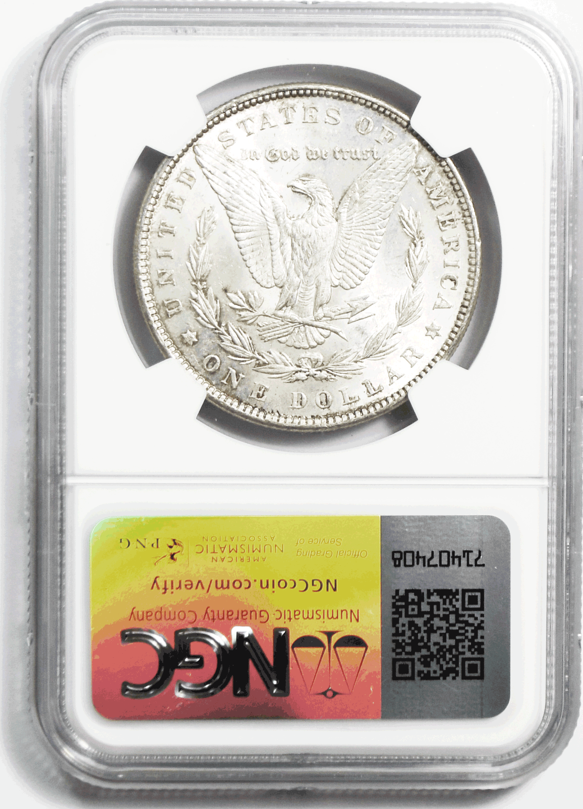 1889 $1 Morgan Silver Dollar MS62 NGC Uncirculated Philadelphia VAM 19A Bar Wing