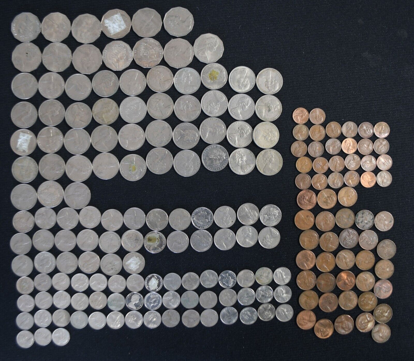 193pc Australia Decimal Coin Lot 50c 20c 10c 5c 2c 1c  1966-2001