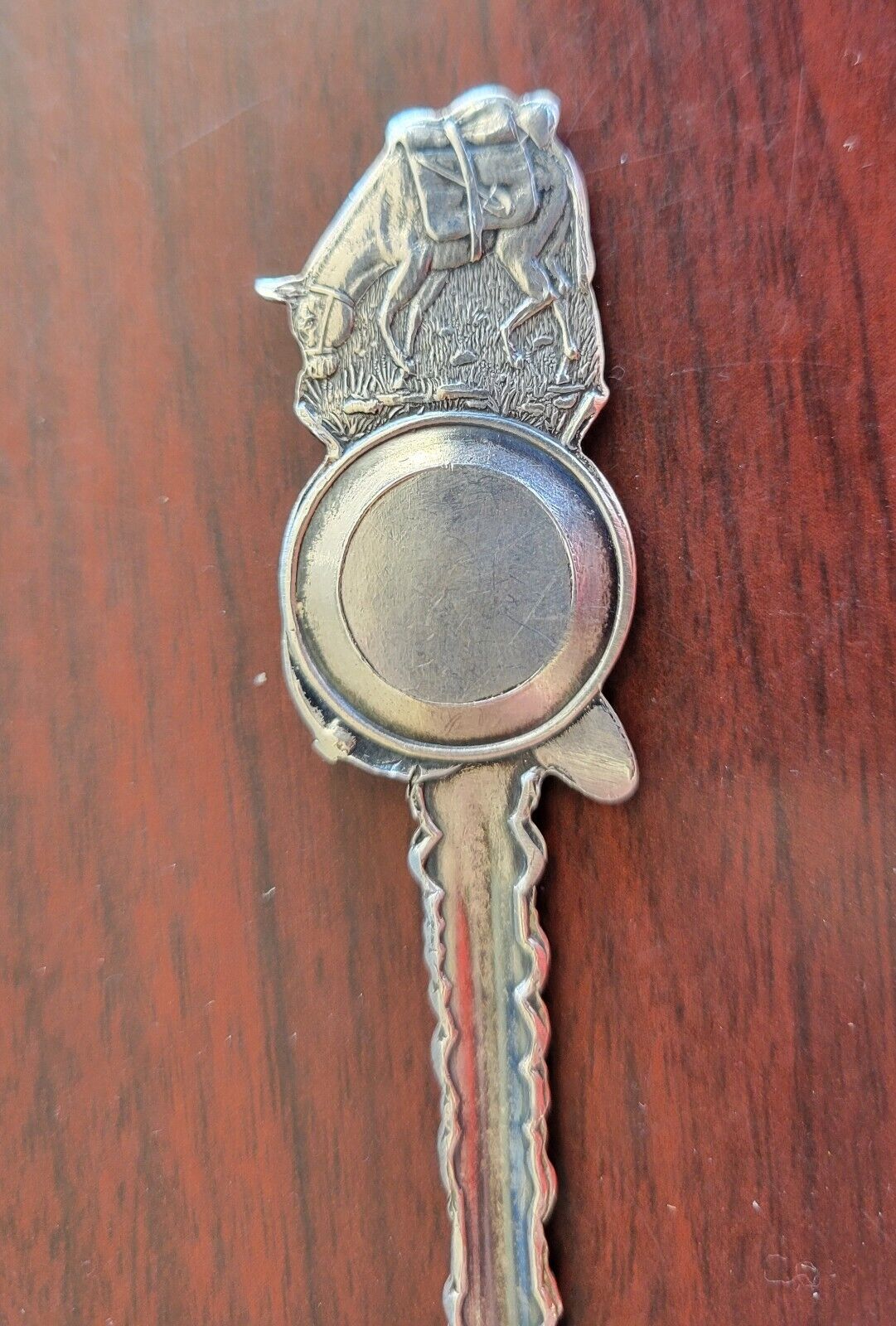 Nevada  Prospector Horse Sterling Silver Souvenir Spoon 5 5/8" .84oz