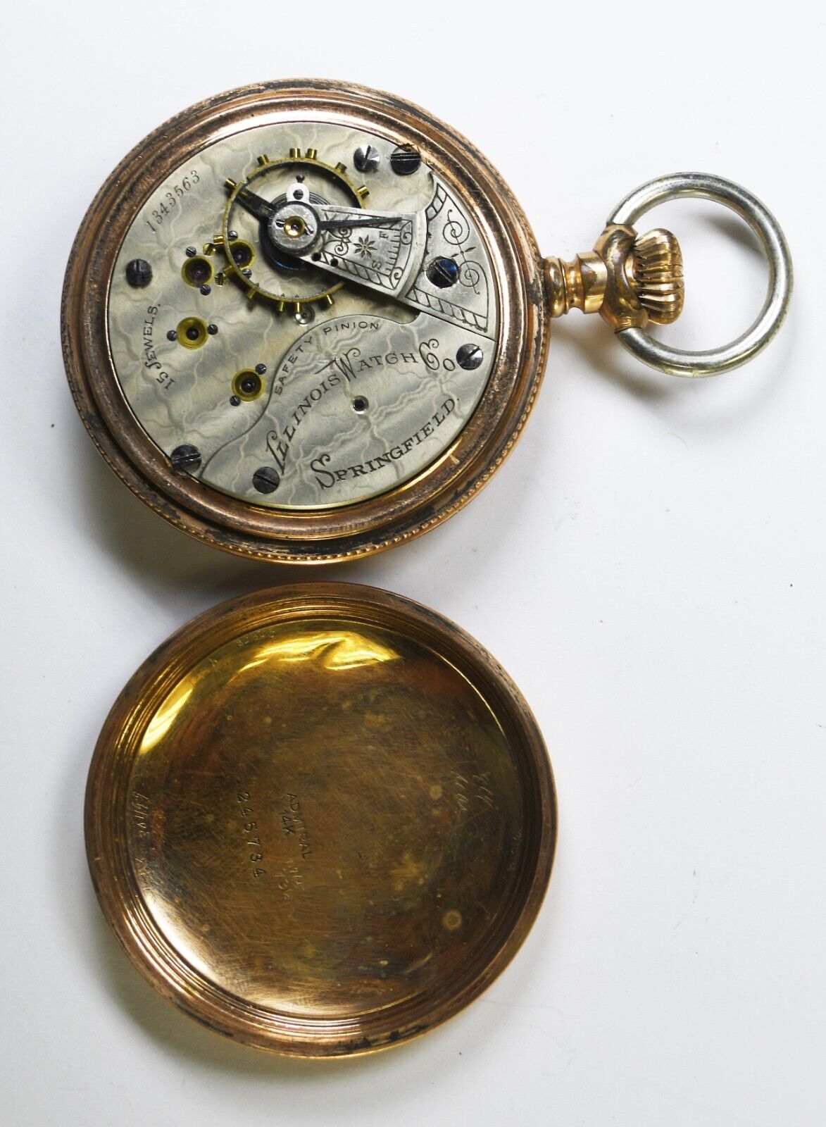 1896 Illinois Size 18 Open Face Case GF Pocket Watch Grade 57 LS