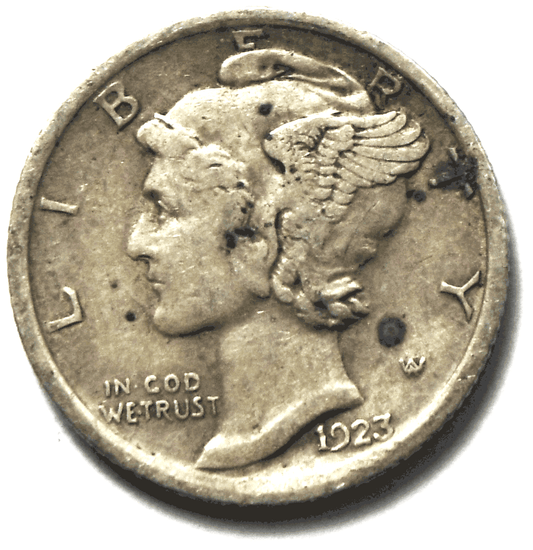 1923 Mercury Silver Dime Rare Ten Cents Philadelphia