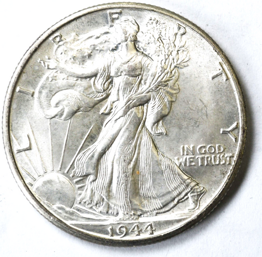 1944 D 50c Walking Liberty Silver Half Dollar Fifty Cents Denver Uncirculated