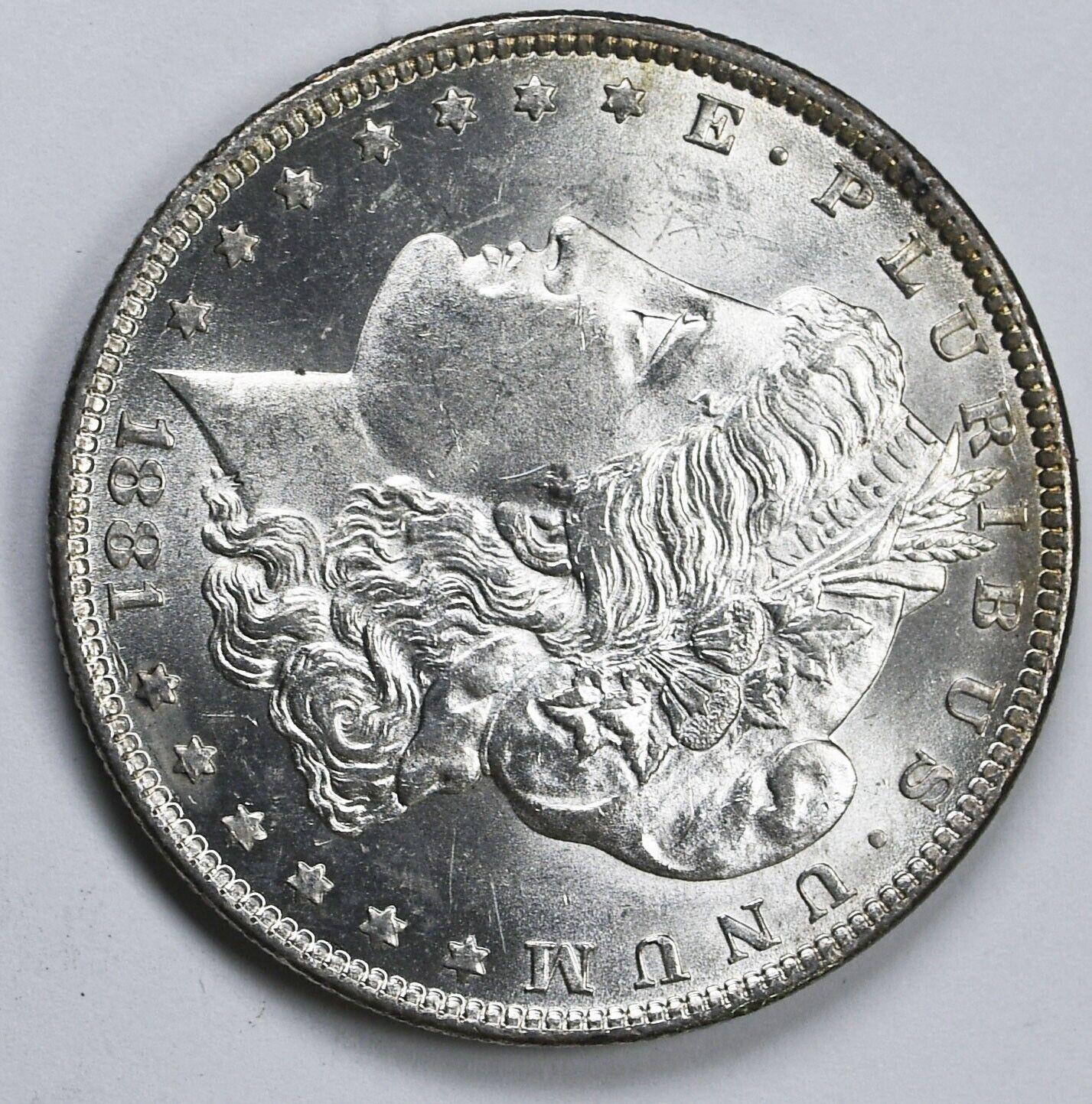 1881 O $1 Morgan Silver One Dollar New Orleans AU-Unc
