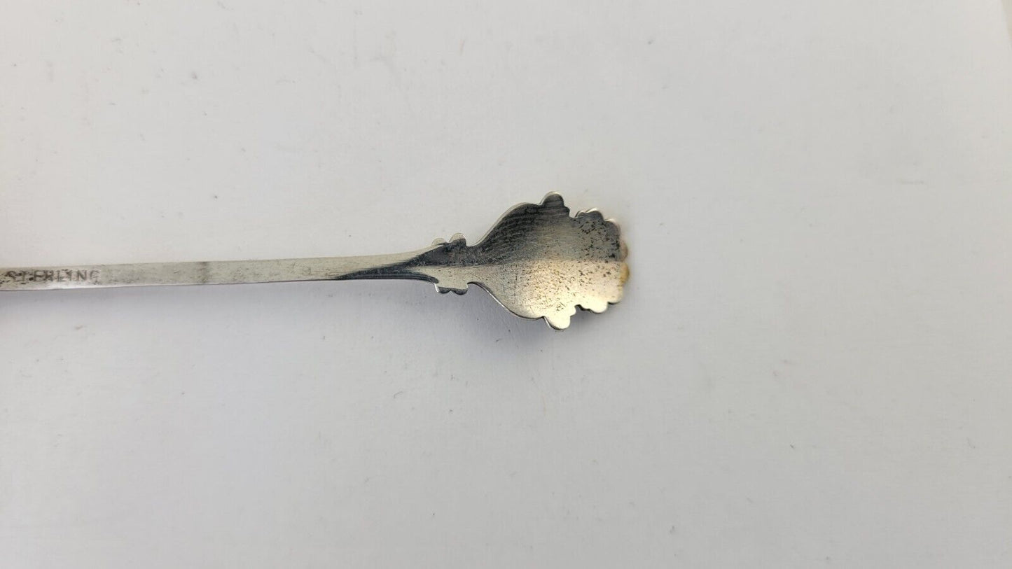 Mt. Tacoma Washington Sterling Silver Souvenir Spoon 3 7/8"  .15oz.
