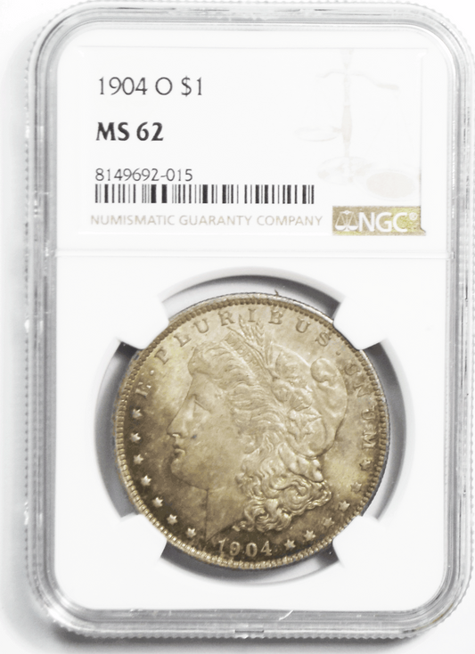1904 O $1 Morgan Silver Dollar MS62 NGC Uncirculated New Orleans