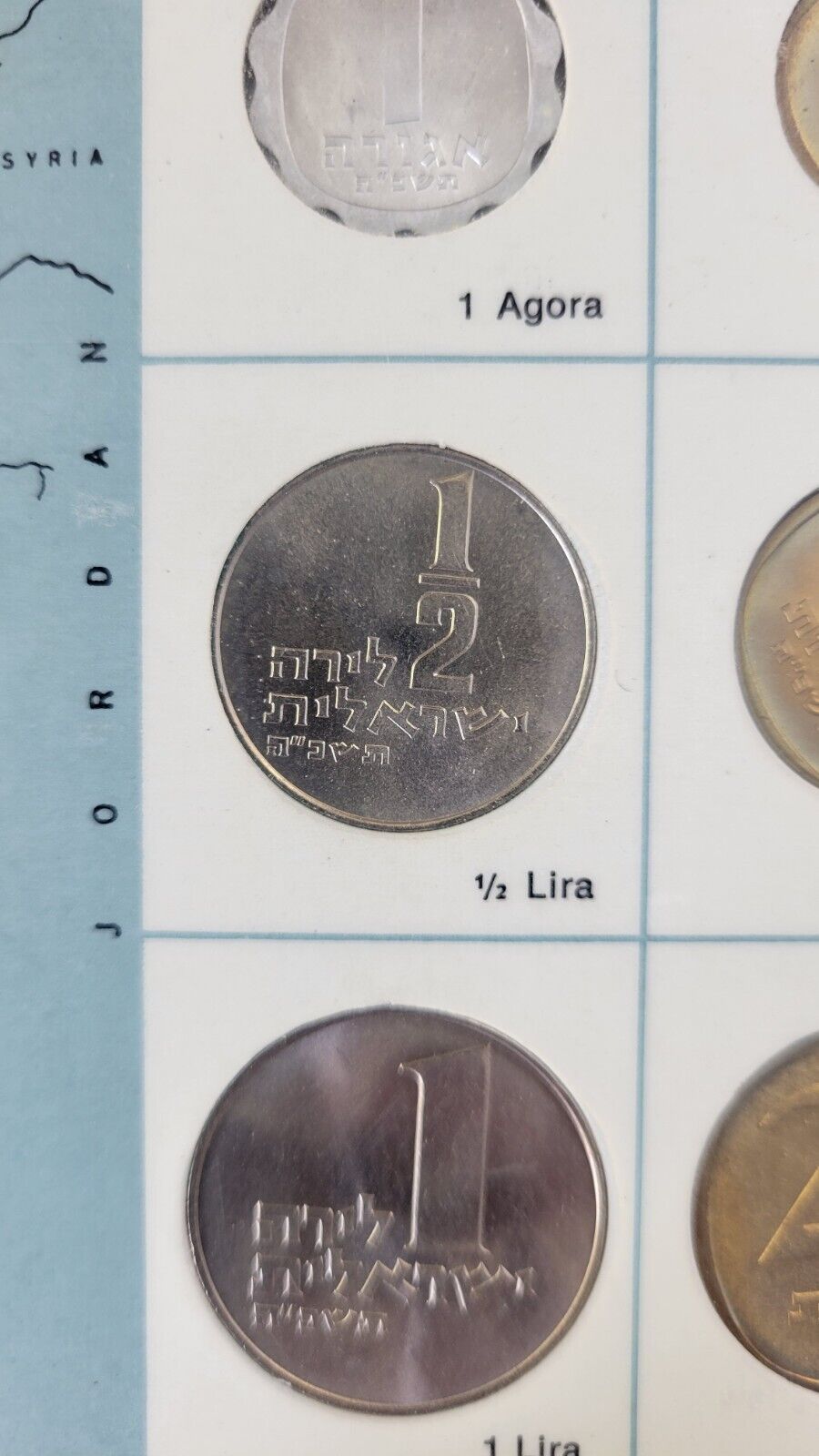 1965 Coins of Israel Proof-like Tel Aviv Mint  6 Coin Set  Agora Agorot  Lira