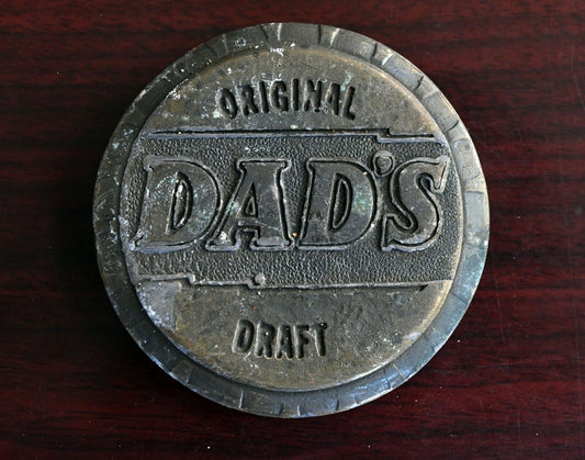1970's Dad's Draft Root Beer Soda Pop Belt Buckle Wyoming Studio Art Works Brass