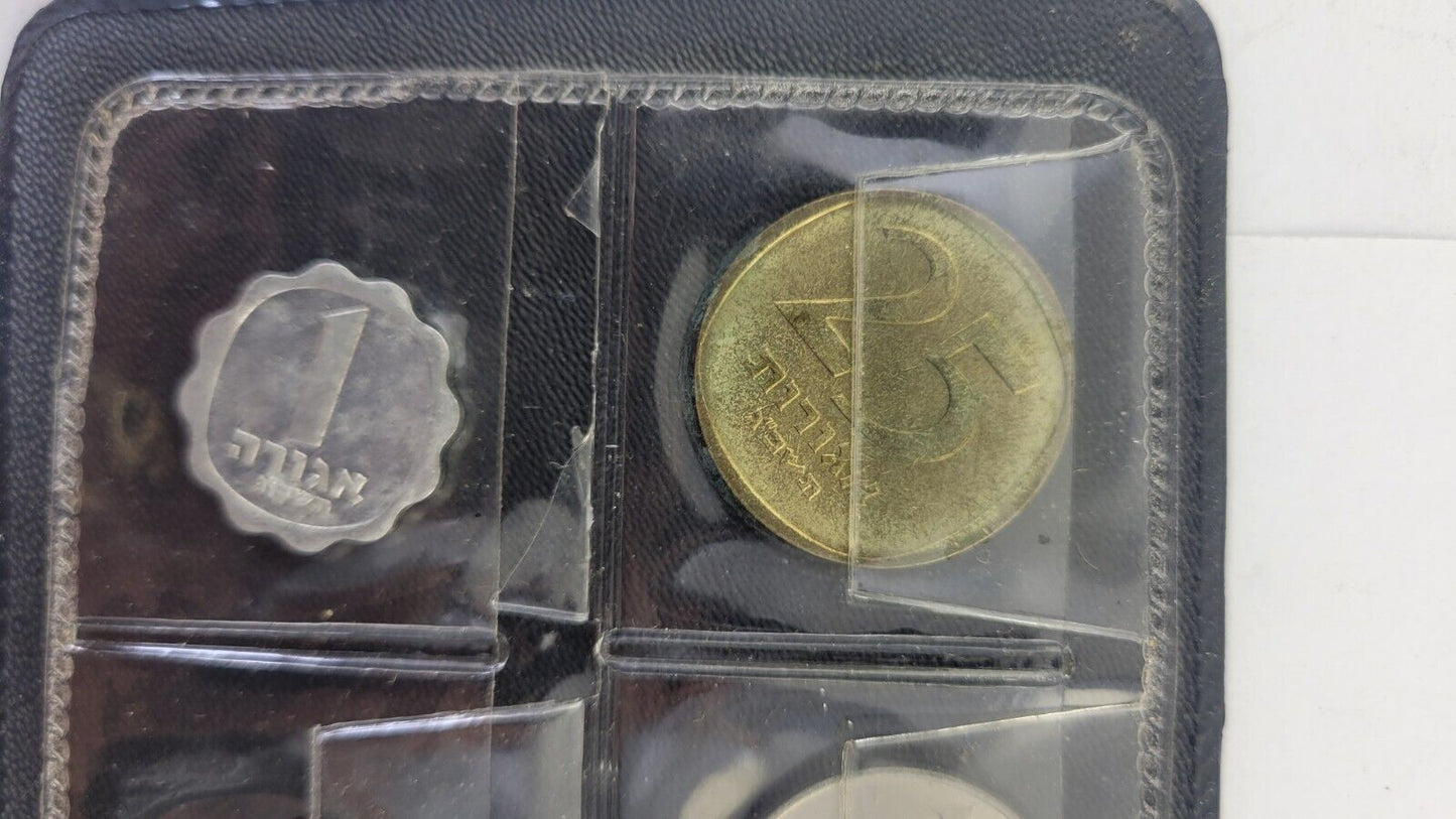 1963 Uncirculated Coins of Israel Six Coin Set w/inverted Agurah Coin