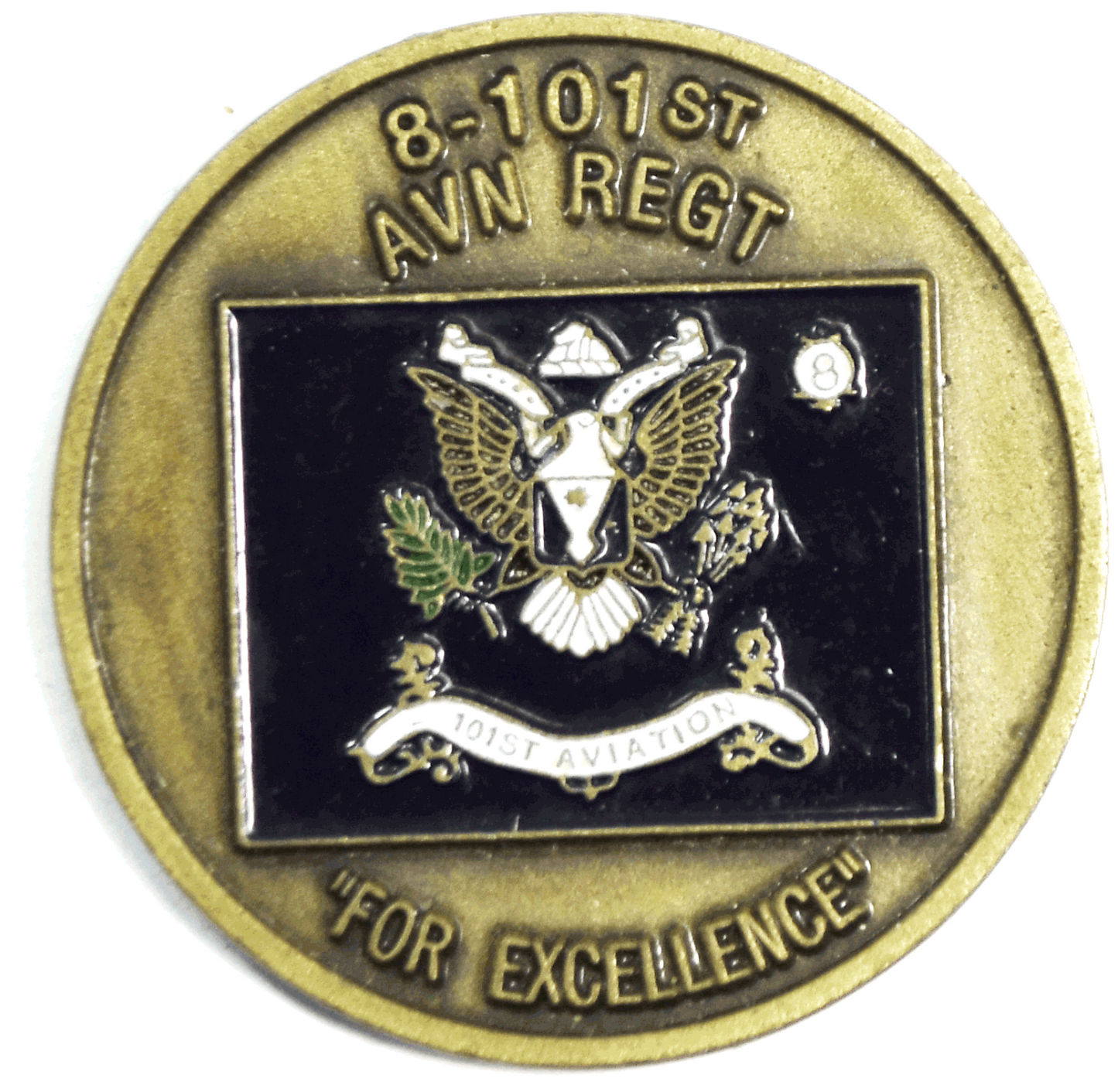 8-101st Airborne Rendezvous Challenge Enameled Medal 40mm For Excellence