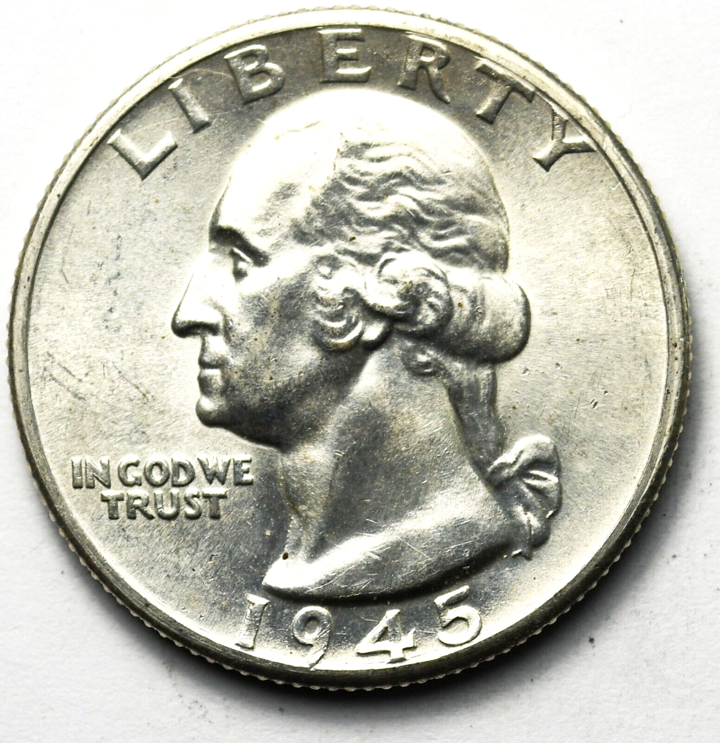 1945 D 25c Washington Silver Quarter Dollar Denver Uncirculated