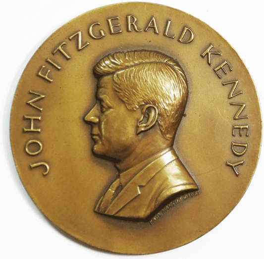 Medallic Art Co John Fitzgerald Kennedy JFK Bronze 70mm Inaugural Medal