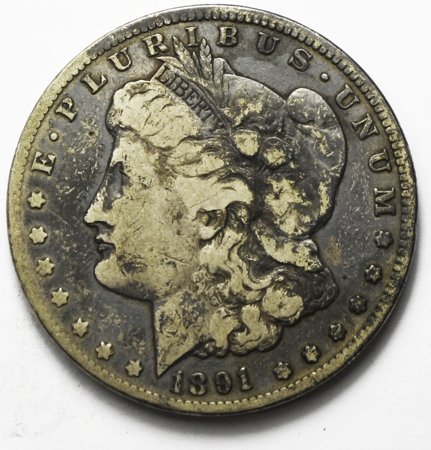 1891 CC $1 Morgan Silver One Dollar US Coin Carson City