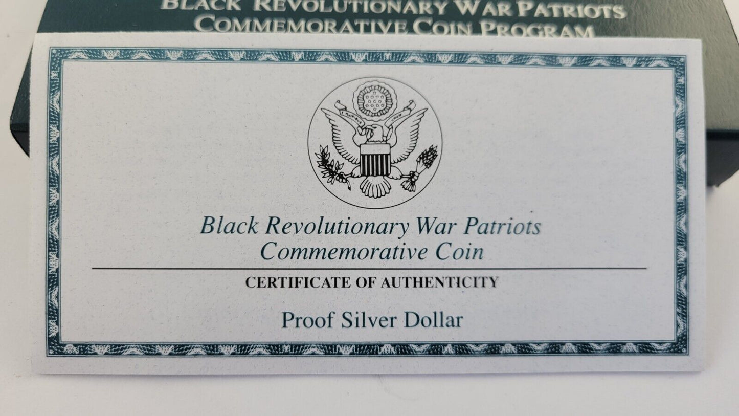 1998 S Black Revolutionary War Patriots Commemorative Silver Dollar Proof Coin