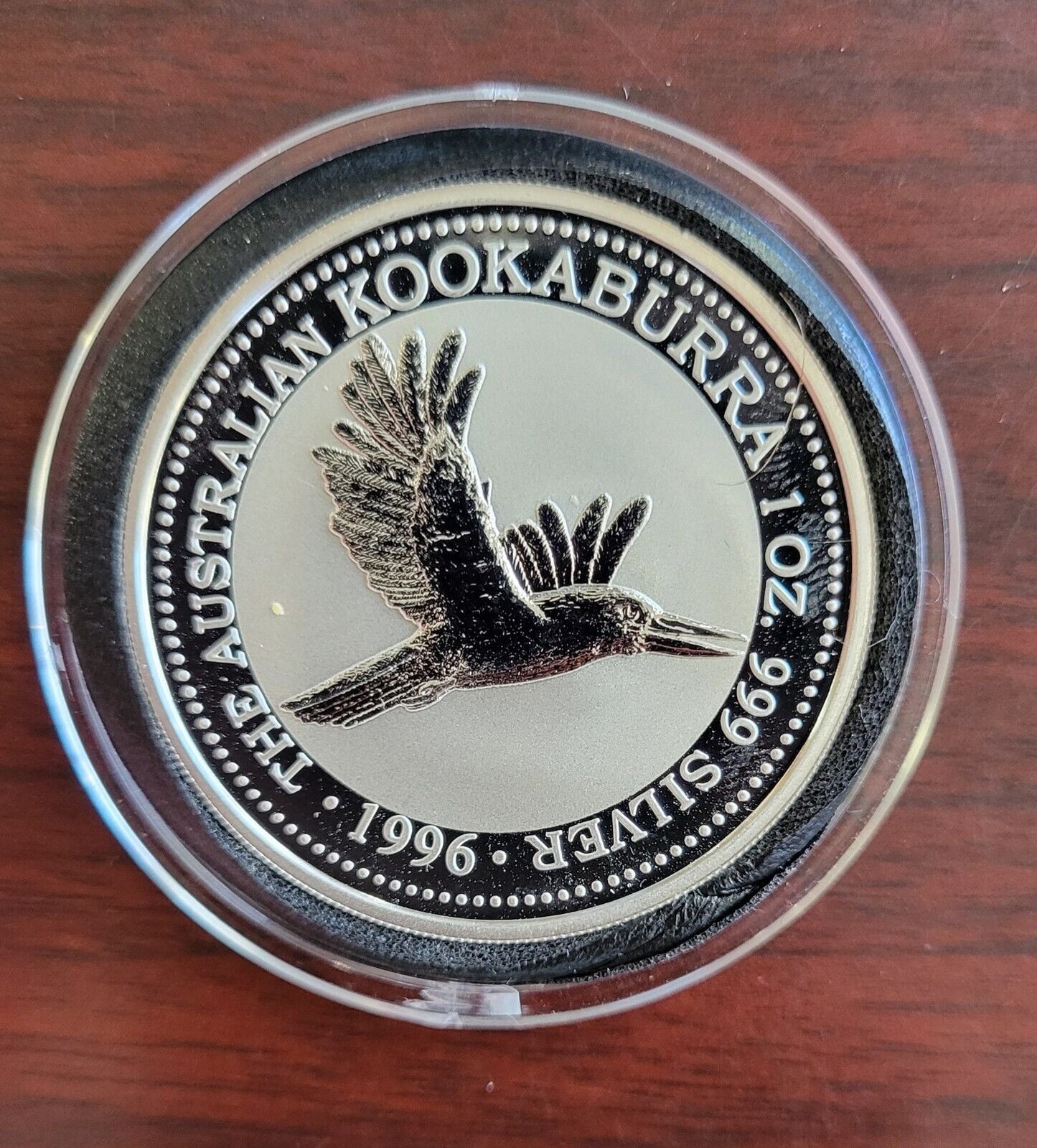 1996 Australian Kookaburra 1oz. Silver .999 Fine Dollar Coin