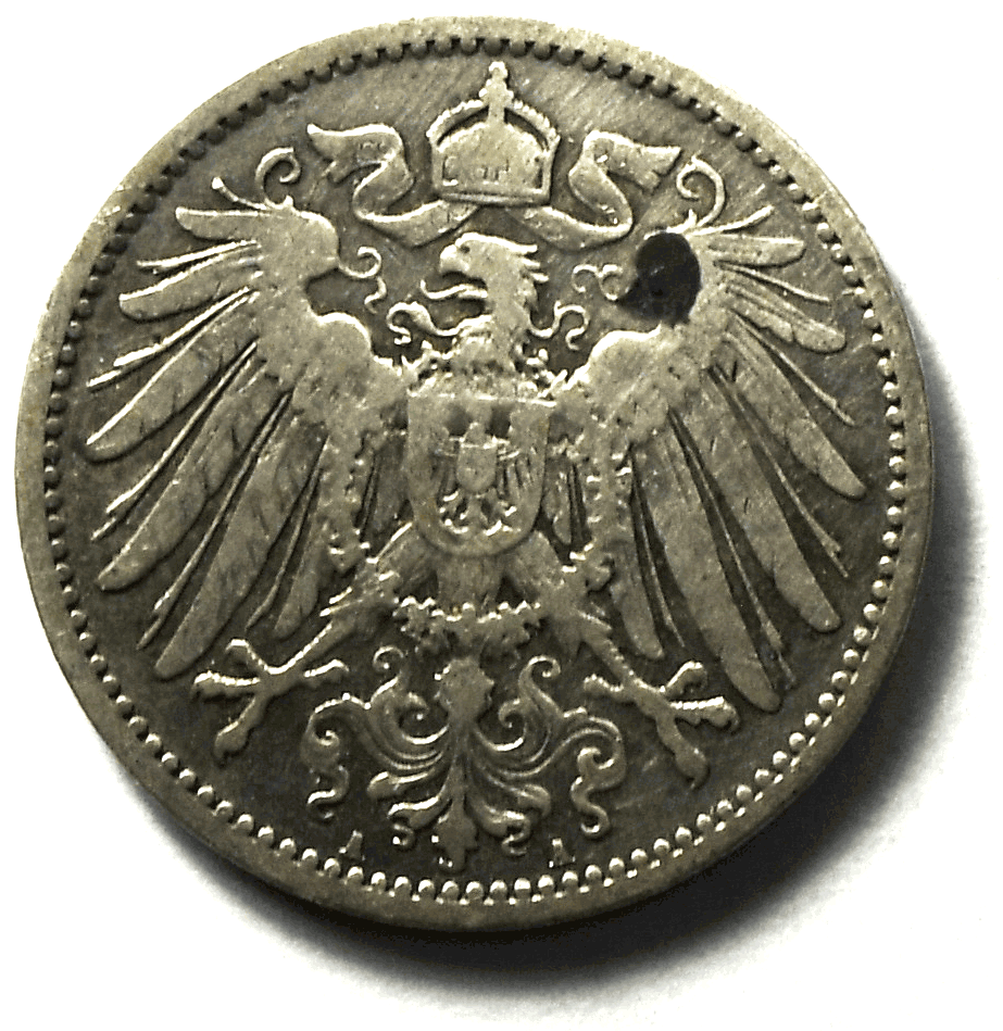 1902 A Germany - Empire Mark Silver Coin KM# 14