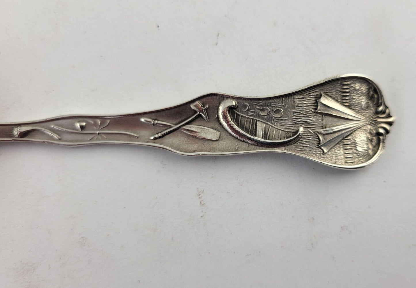 Spokane Falls Washington Silver 5 1/2" Souvenir Spoon .64oz. w/Goldwash Bowl