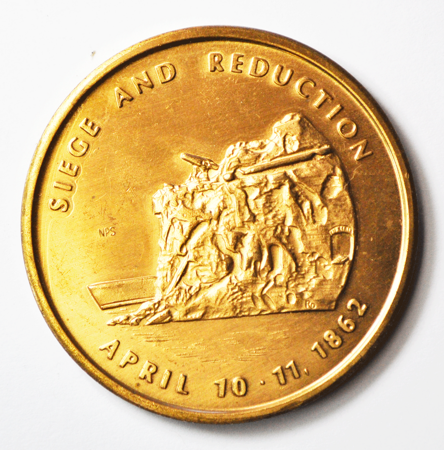 Georgia Siege Reduction April 10 11 1862 Fort Pulaski Monument Medal 51mm Heavy