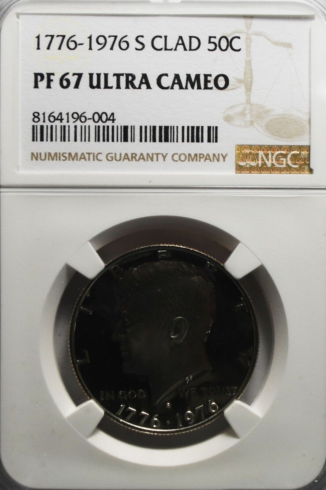 1976 S 50c Kennedy Half Dollar NGC PF67 Ultra Cameo Proof Bicentennial 1776