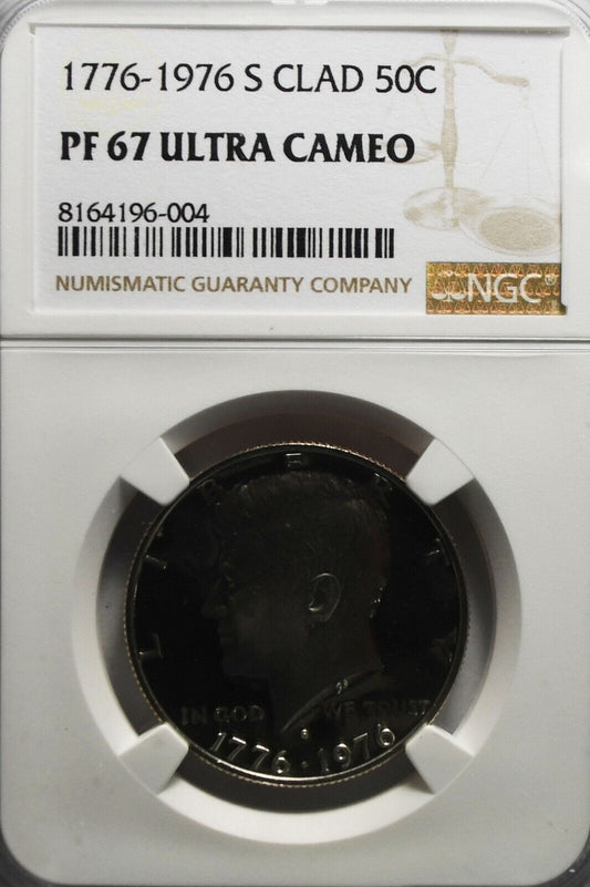 1976 S 50c Kennedy Half Dollar NGC PF67 Ultra Cameo Proof Bicentennial 1776