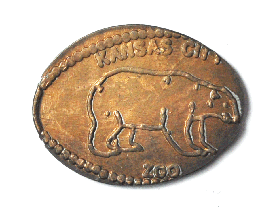 Kansas City Zoo Elongated Penny Polar Bears 35mm