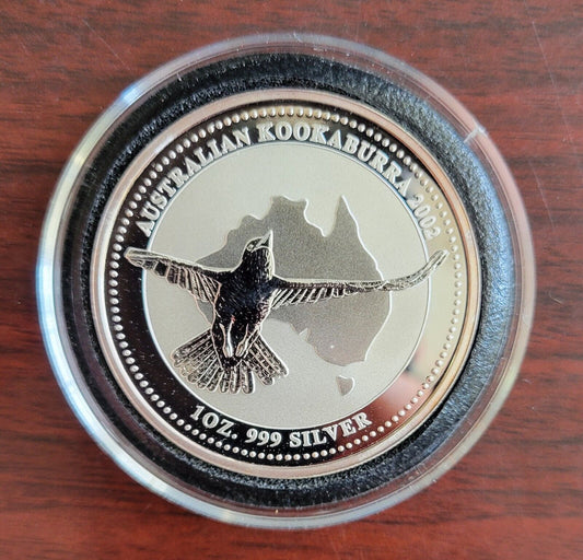 2002 Australian Kookaburra 1oz. Silver .999 Fine Dollar Coin Perth Mint