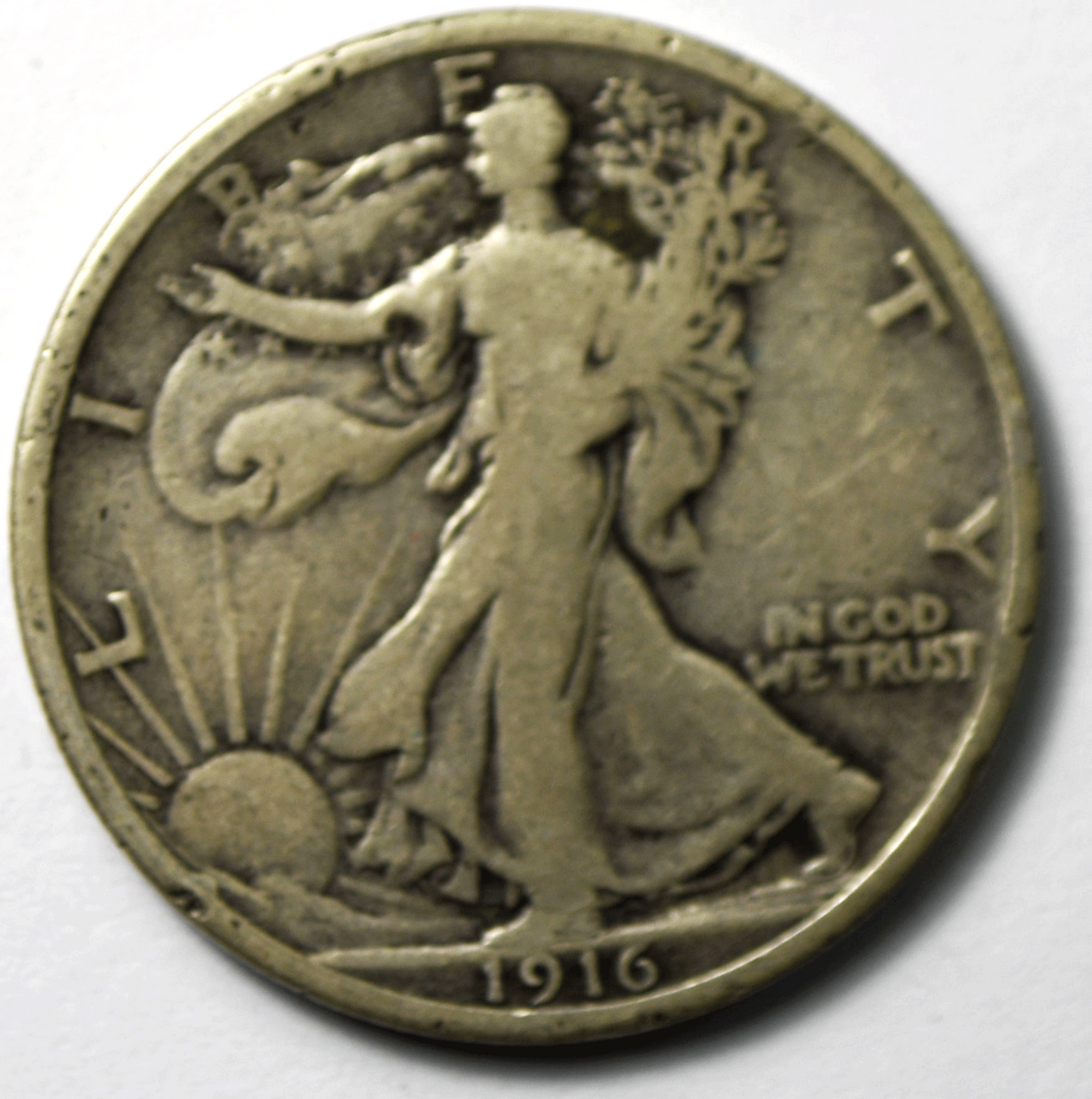 1916 50c Walking Liberty Silver Half Dollar Fifty Cents Philadelphia