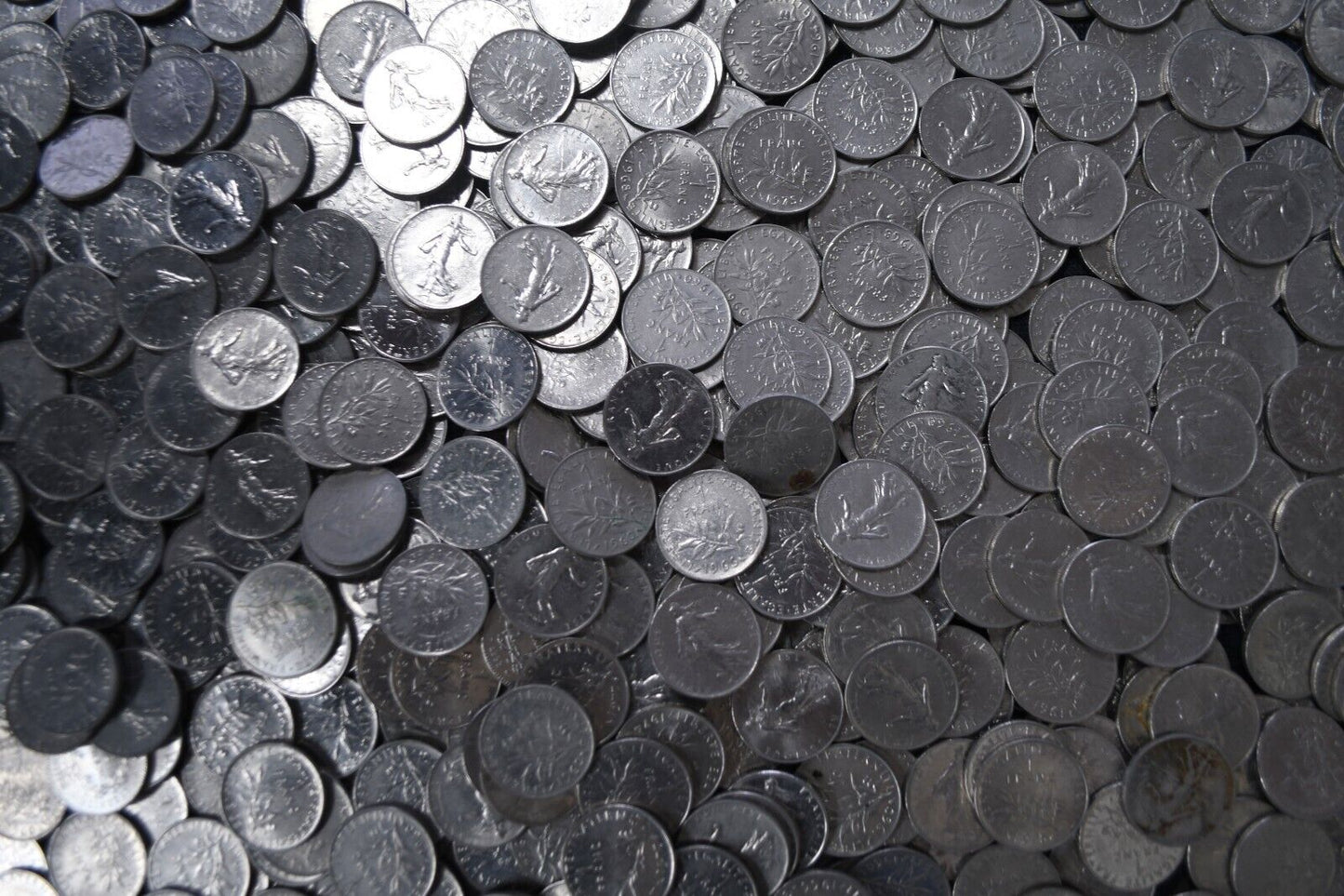 672pc France One Franc Coins Lot 1960-1992