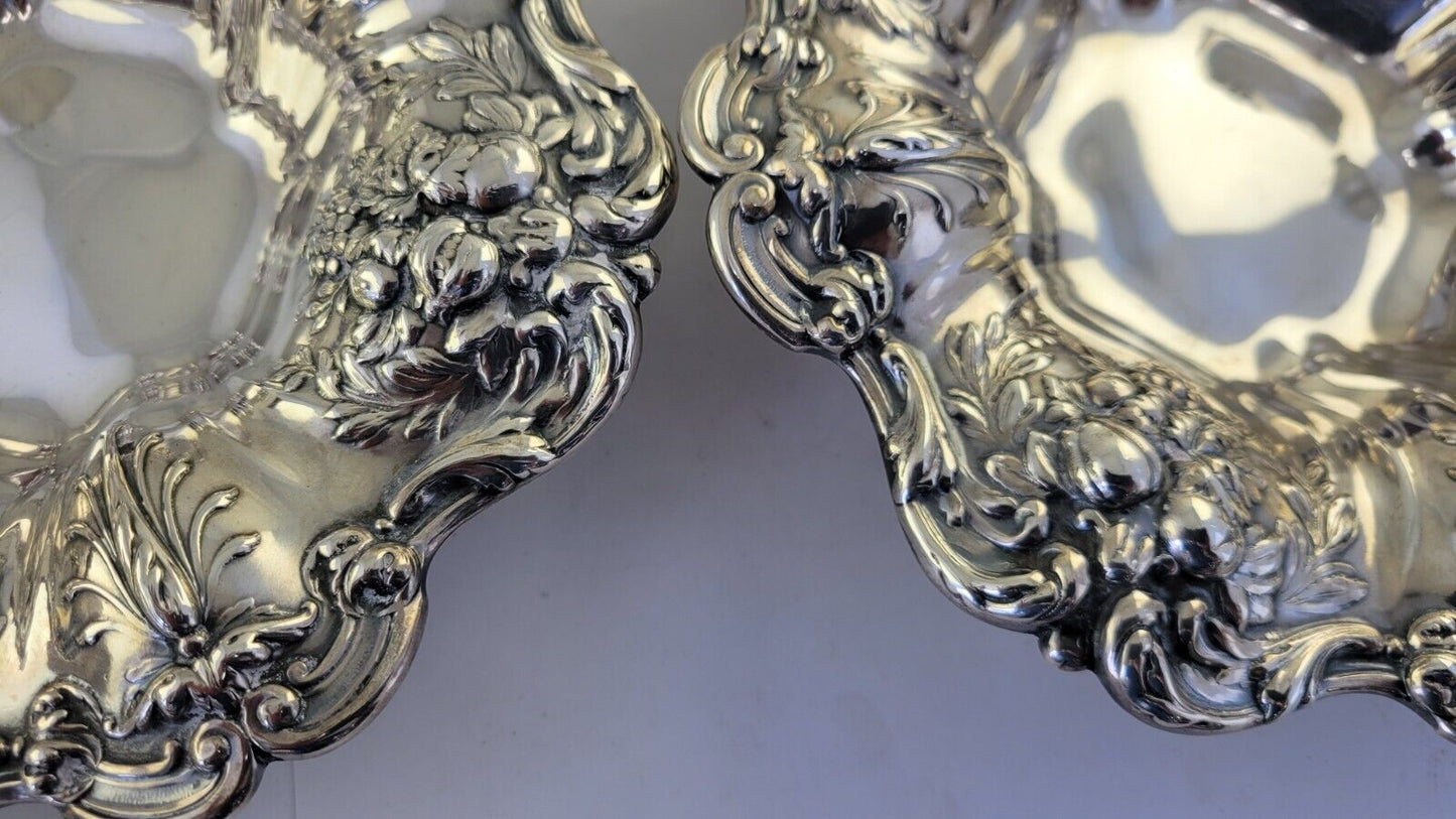 Set of 2 Francis I by Reed & Barton 8" Sterling Bon Bon Fruit Bowls 19.9oz