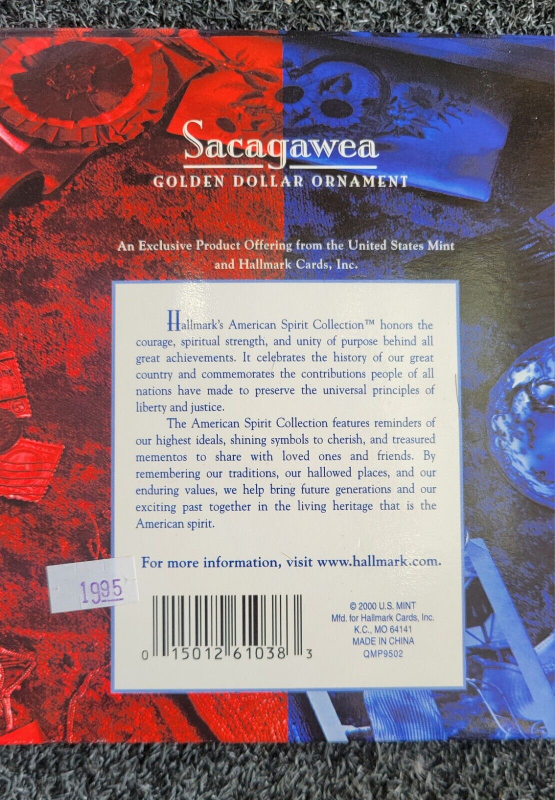 6pc. Hallmark American Spirit Collection Coin Ornament State Quarters Sacagawea