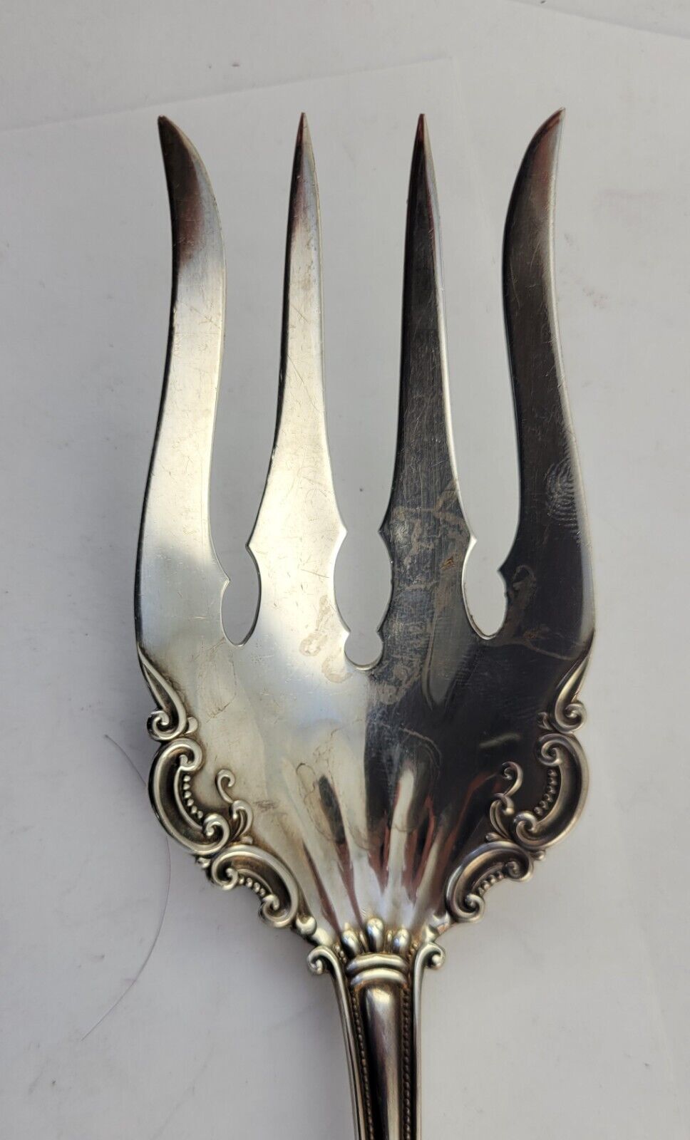 Irene by International Sterling 8 1/2" Silver Med. Cold Meat Serving Fork 2.2oz.