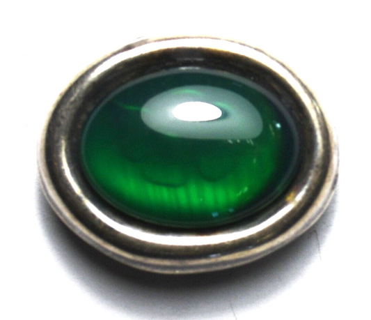 Sterling Silver Nataliya V Collister NVC Oval Green Onyx Slider Pendant 30mm