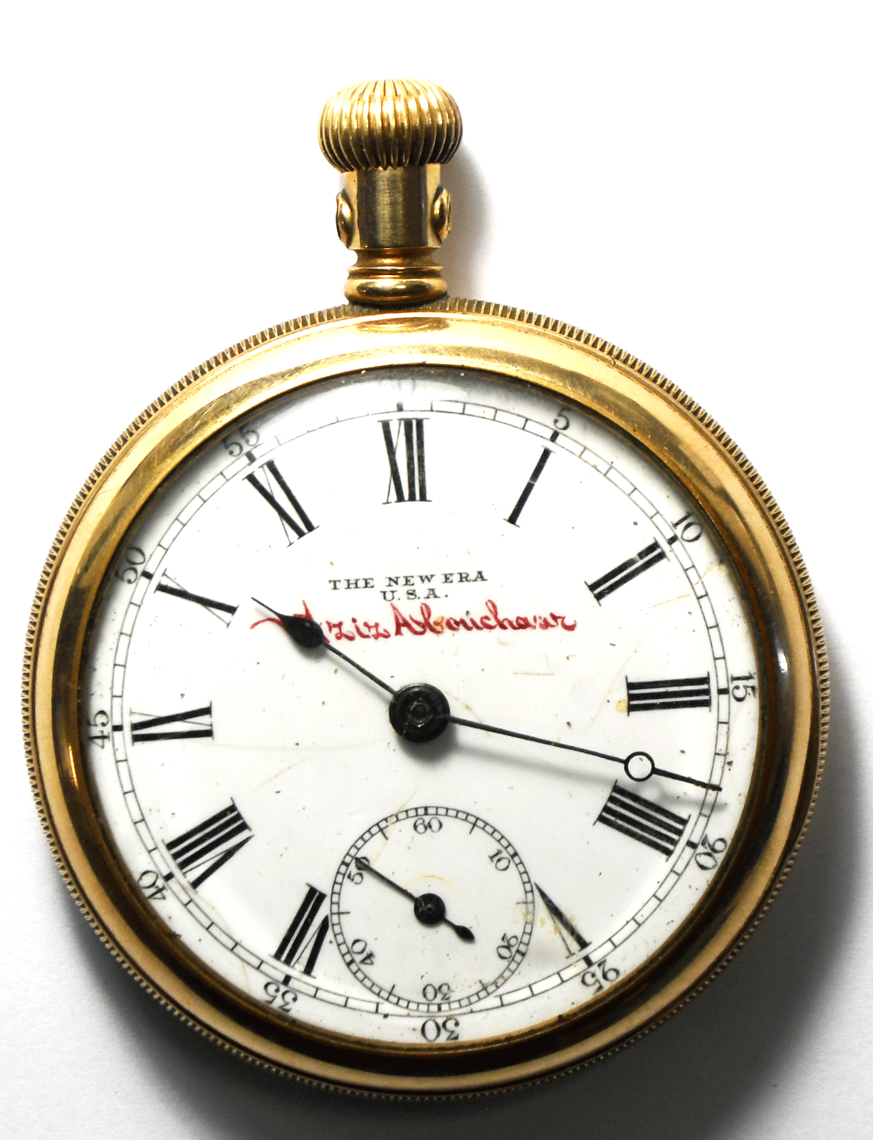 New Era USA Aziz Abouchaar Size 18 OF Pocket Watch GEP Case