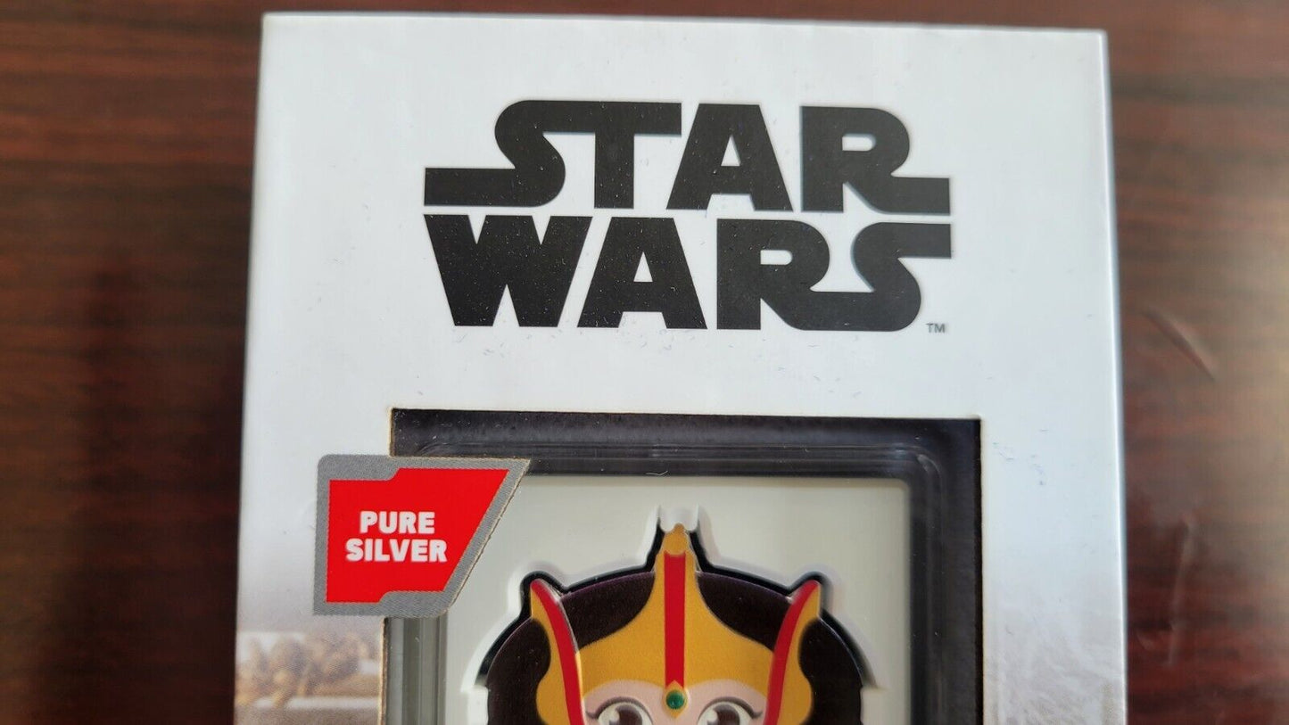 2022 Niue Star Wars 12. Padme Amidala Chibi 1 oz .999 Fine Silver Proof Boxed