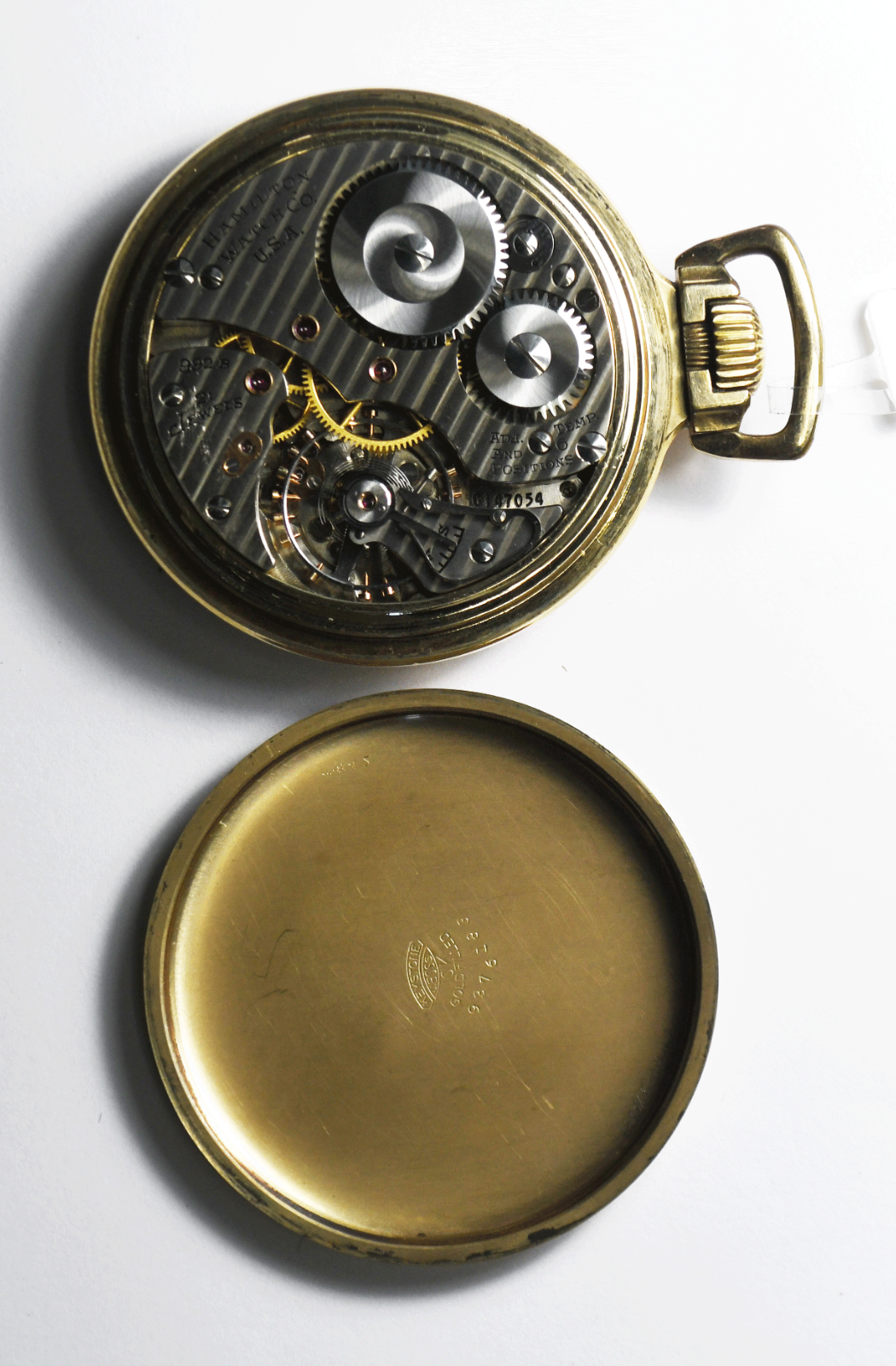 1946 Hamilton Size 16 OF LS Railroad Pocket Watch 992B 21J 10k GF Case