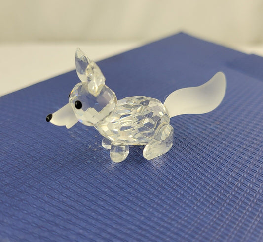 Swarovski Crystal Running Fox Figurine 7677 NR 055 Austria No Box 2 1/2" Long