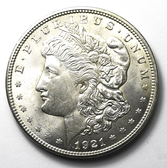 1921 $1 Morgan Silver One Dollar US Coin Pitted VAM 41B AU-Unc