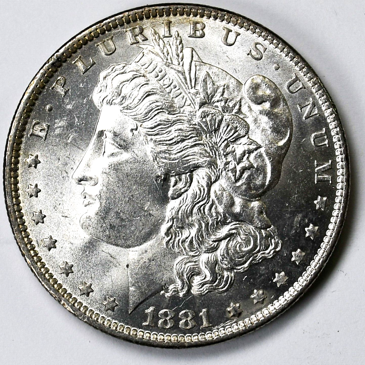 1881 O $1 Morgan Silver One Dollar New Orleans AU-Unc