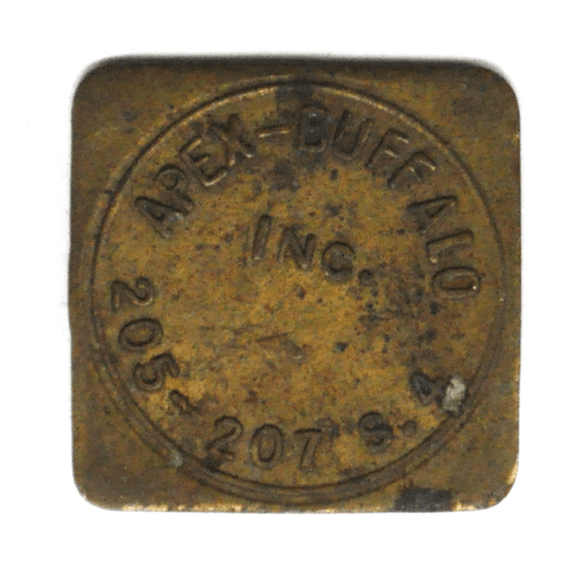 Apex Buffalo Inc 205-207 S.4 Squared 10c Trade Token 26mm