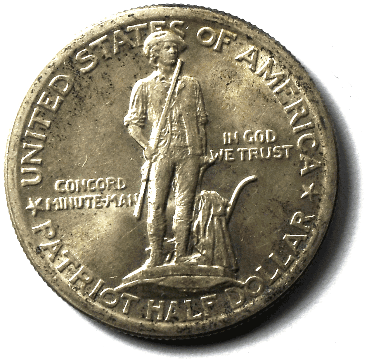 1925 50c Lexington Concord Sesquicentennial Commemorative Silver Half Dollar