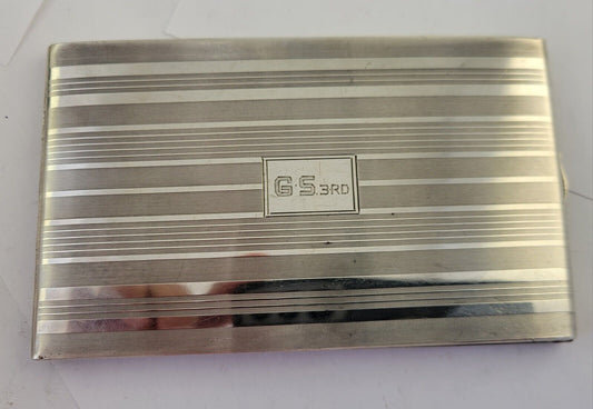 Large Napier Sterling Silver Cigarette Box Business Card Case Money Holder 4.4oz