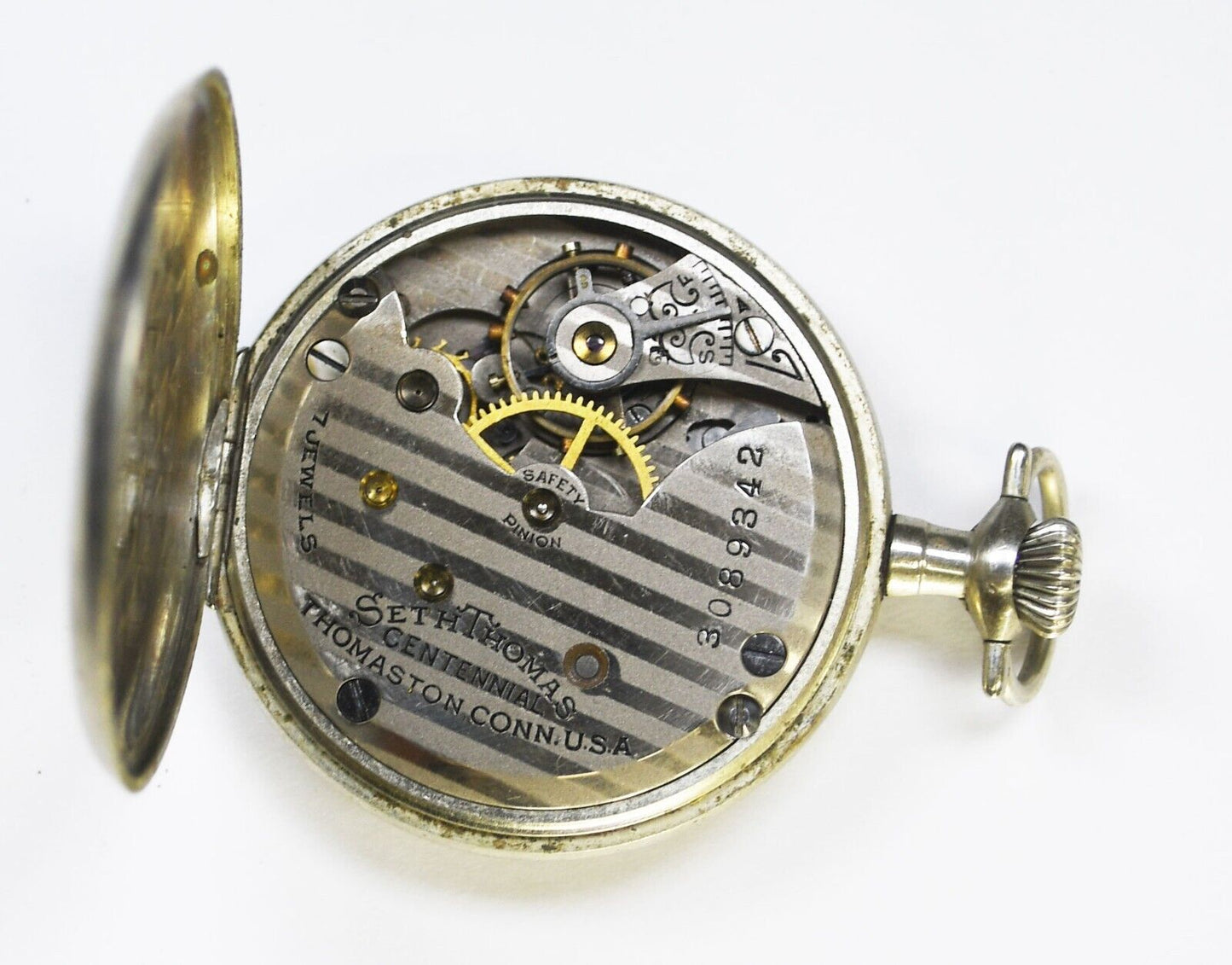 1913 Seth Thomas Size 6 Open Face Centennial Pocket Watch