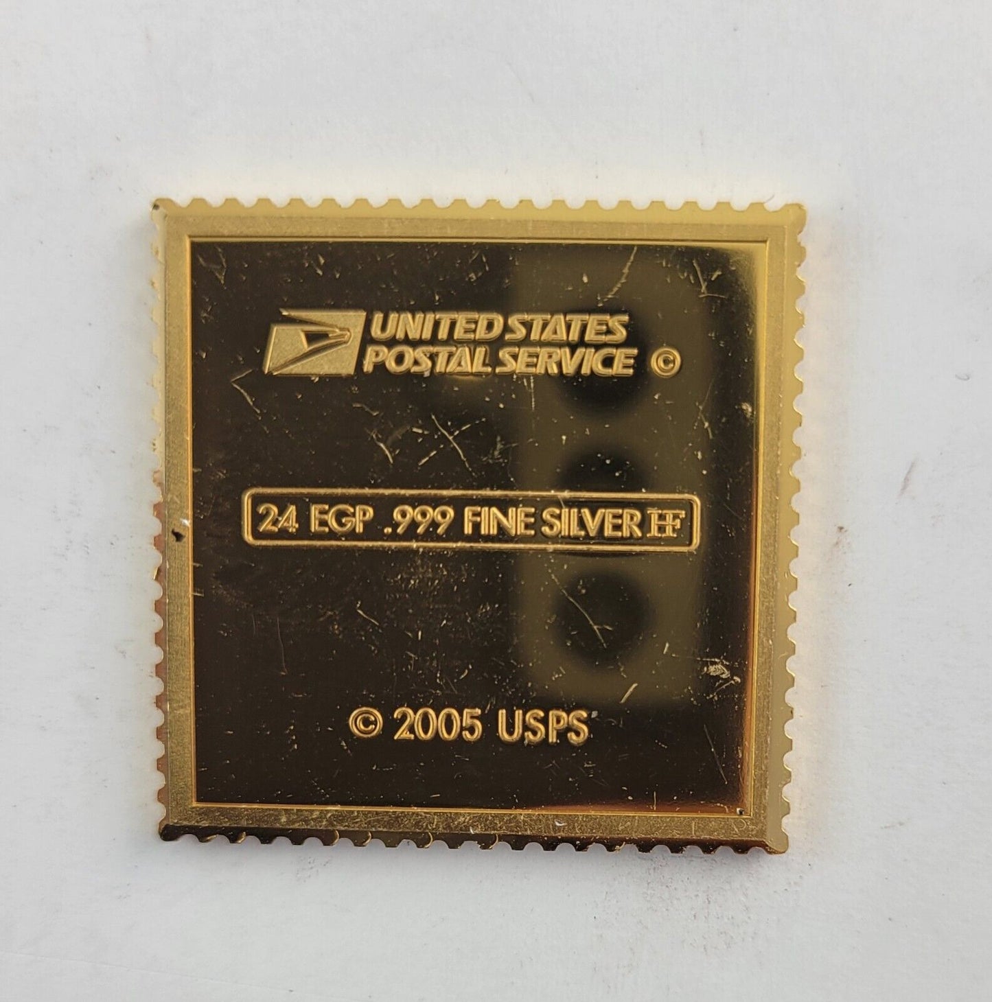 USPS United We Stand .999 Silver Gold Plated Stamp Franklin D Roosevelt .67oz
