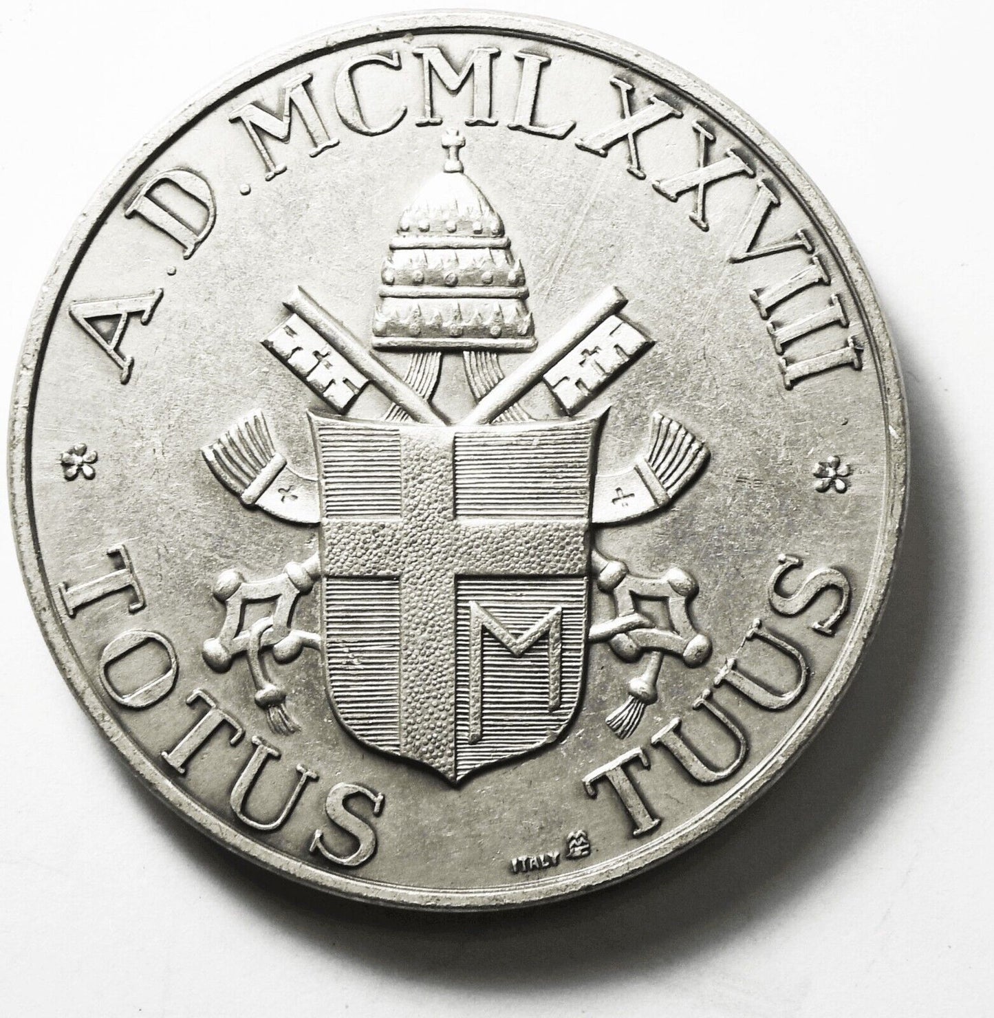 Pope John Paul II AD MCMLXXVIII Totus Tuus Medal 49mm Medal