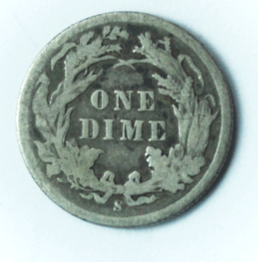 1887 S 10c Seated Silver Dime Ten Cents San Francisco