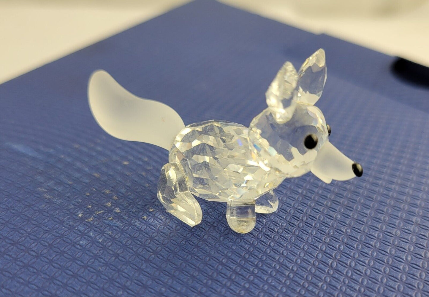Swarovski Crystal Running Fox Figurine 7677 NR 055 Austria No Box 2 1/2" Long