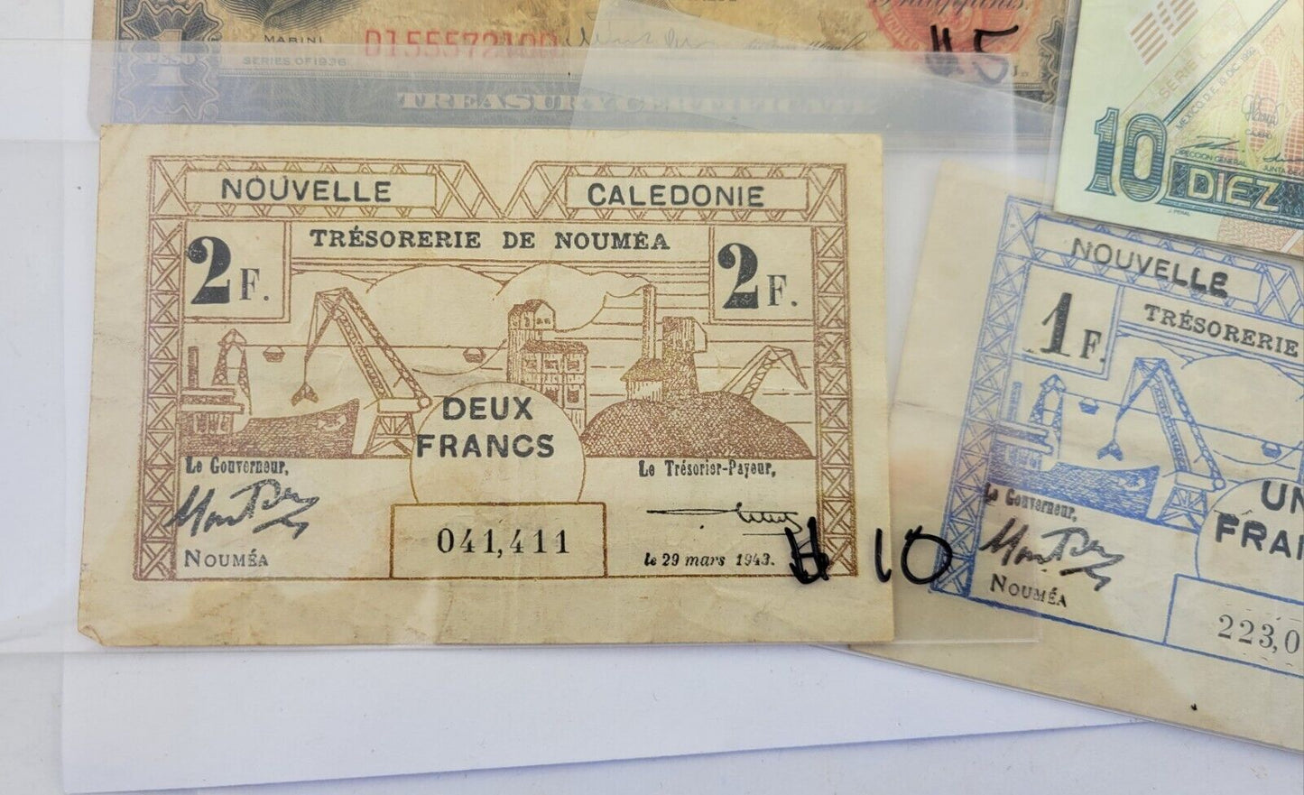 Circulated Lot of 6 Foreign Banknotes World Paper Money Currency