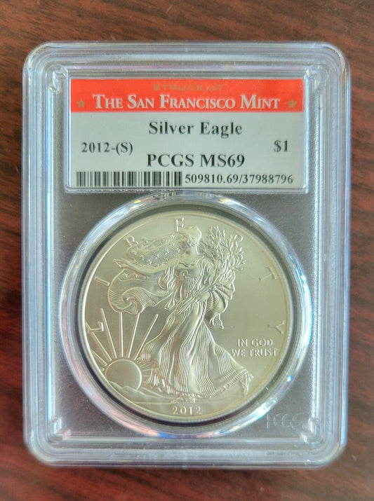2012-(S) American Silver Eagle - PCGS MS69 Struck at San Francisco Red Label